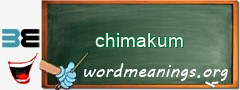 WordMeaning blackboard for chimakum